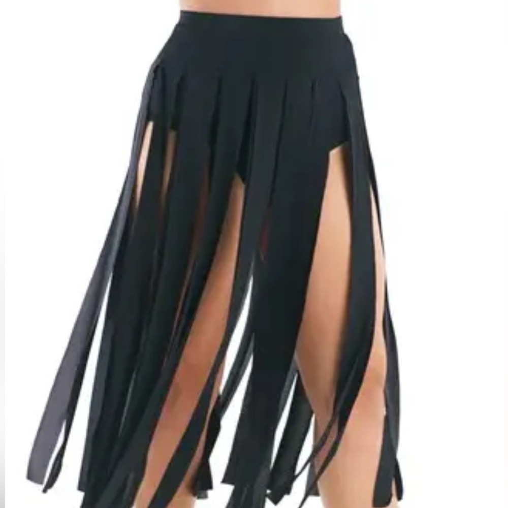 Weissman Black Fringe  car wash Skirt